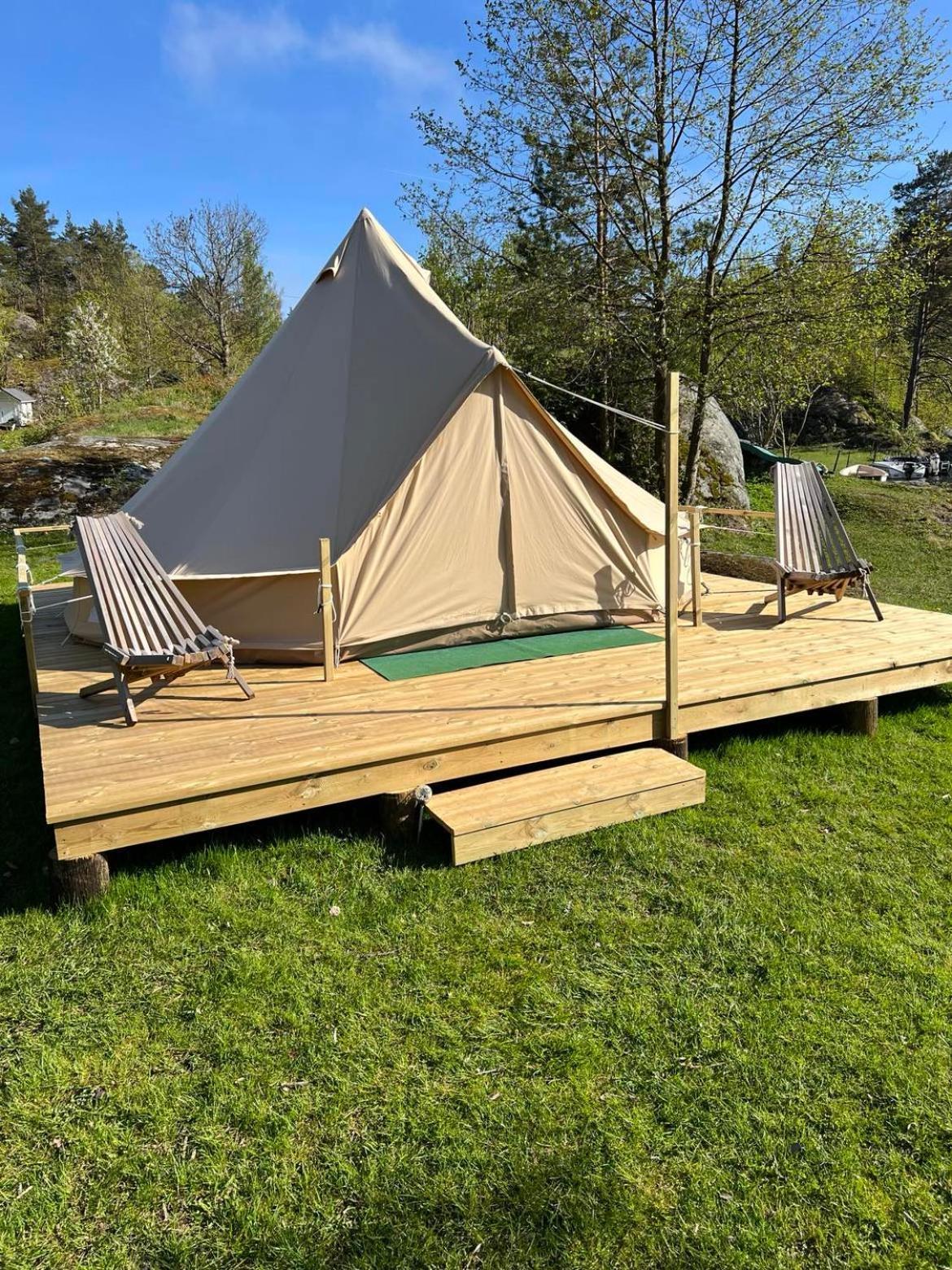 Hommen Gard Glamping Hotel Risor Exterior photo